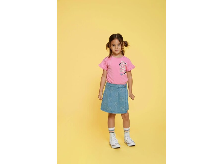 T-shirt - Rolling into Spring - Roze