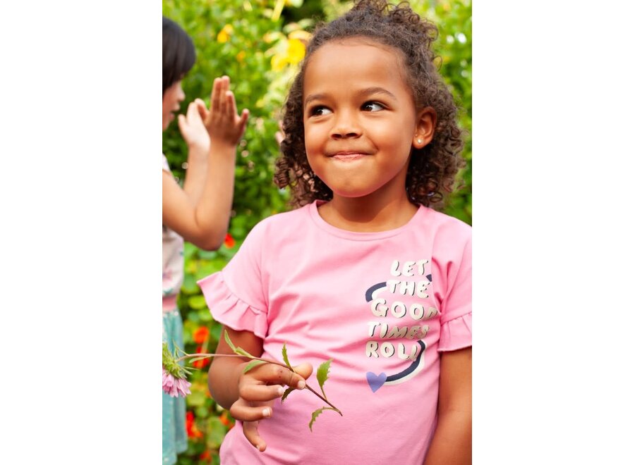 T-shirt - Rolling into Spring - Roze