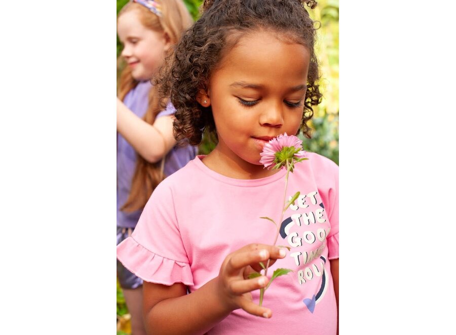 T-shirt - Rolling into Spring - Roze