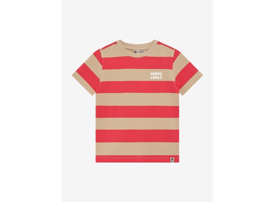 T-shirt Big Stripe - Red Chrysanthemum
