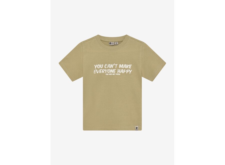 T-shirt Text Print - Pale olive green