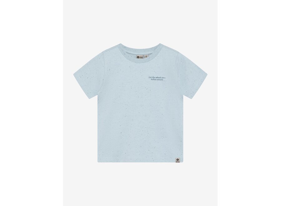 T-shirt Nappy Backprint - Celestial blue