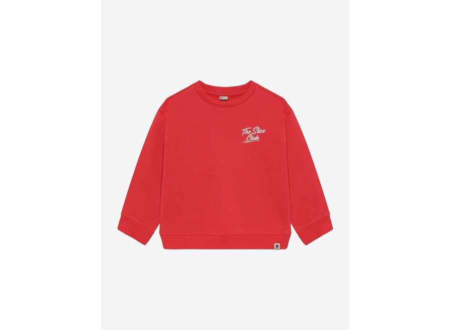 Oversized Sweater Slice Club - Red Chrysanthemum