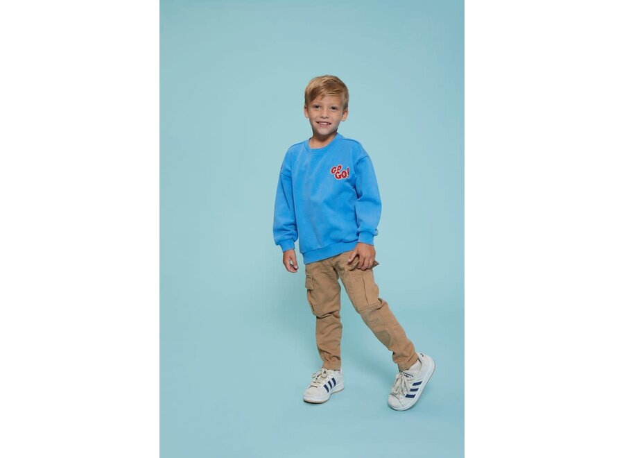 Sweater oversized - Run the Day - Blauw