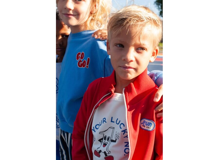 Sweater oversized - Run the Day - Blauw