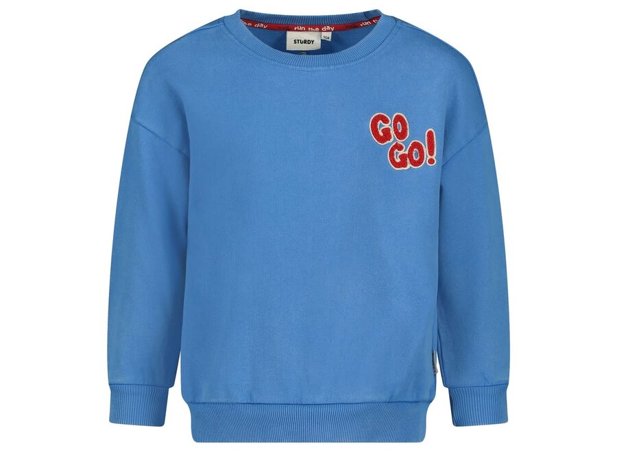 Sweater oversized - Run the Day - Blauw