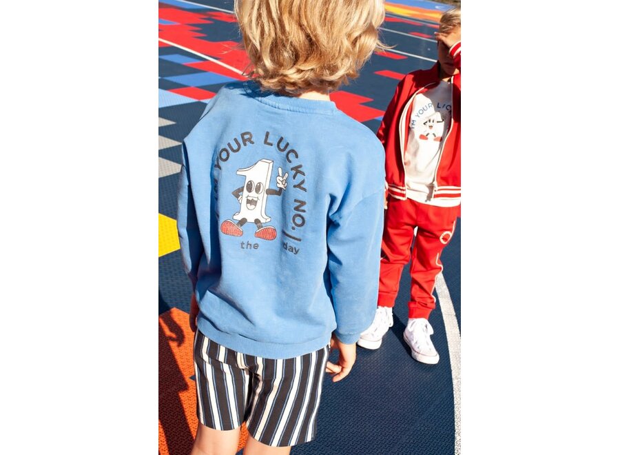 Sweater oversized - Run the Day - Blauw