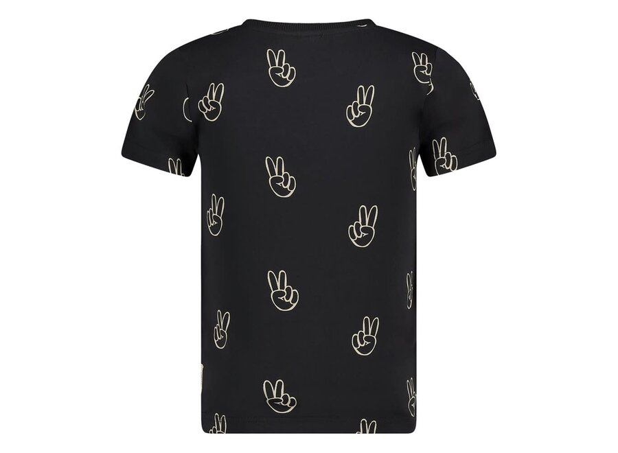 T-shirt AOP - Run the Day - Antraciet