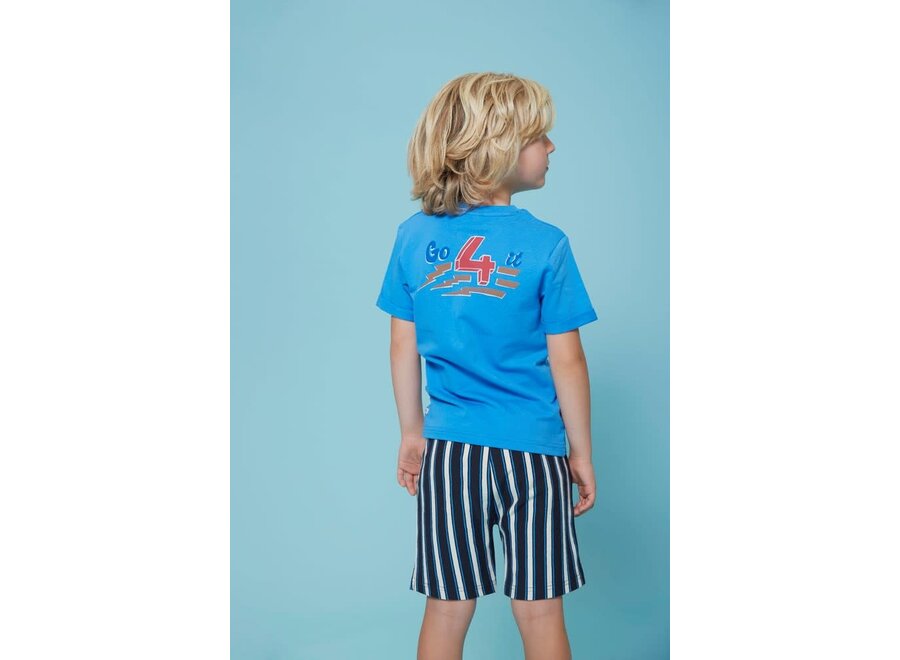 T-shirt - Run the Day - Blauw