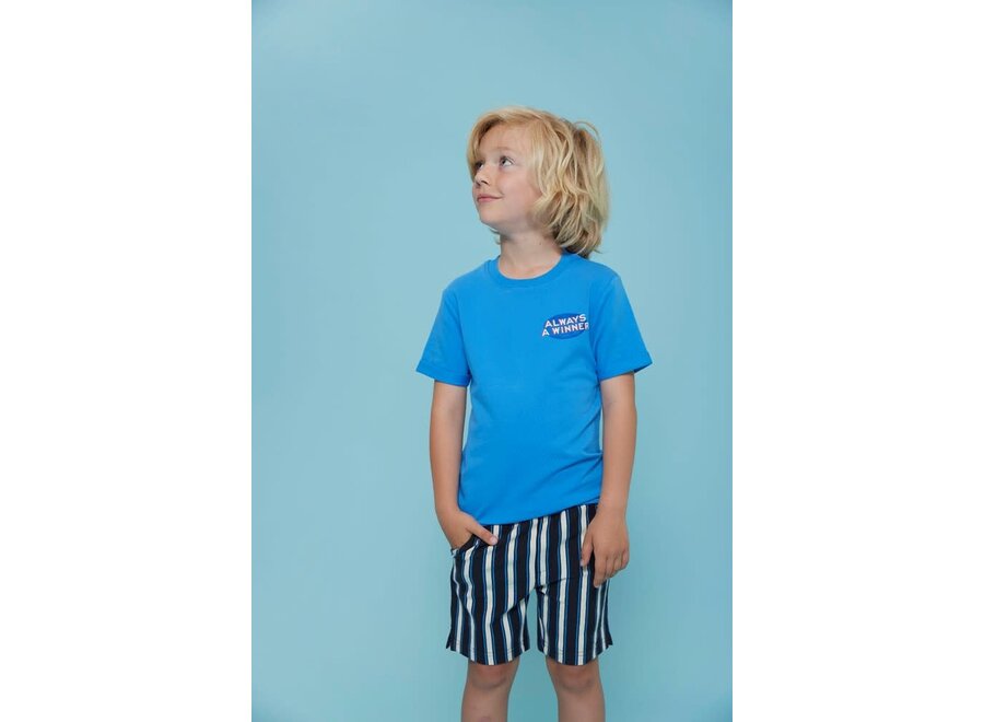 T-shirt - Run the Day - Blauw