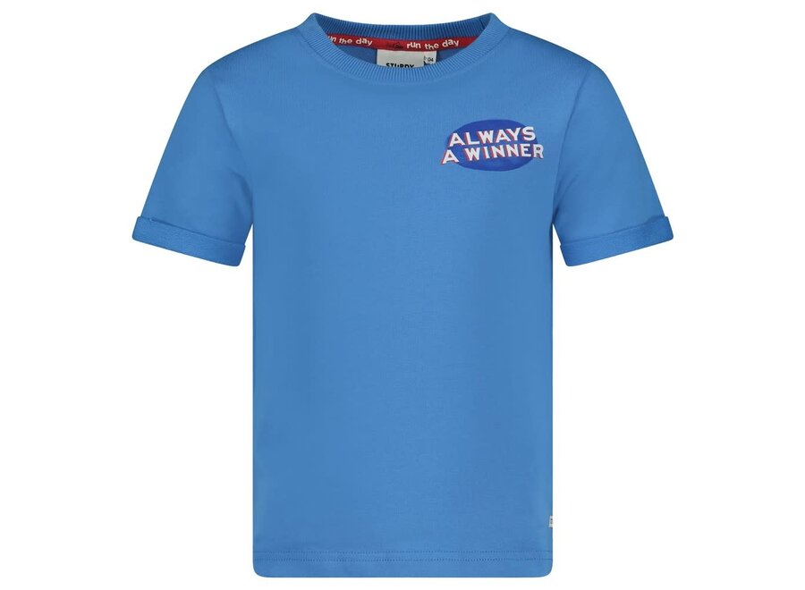 T-shirt - Run the Day - Blauw