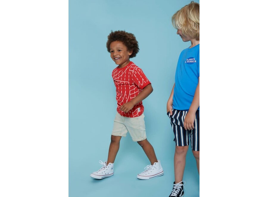 T-shirt - Run the Day - Blauw