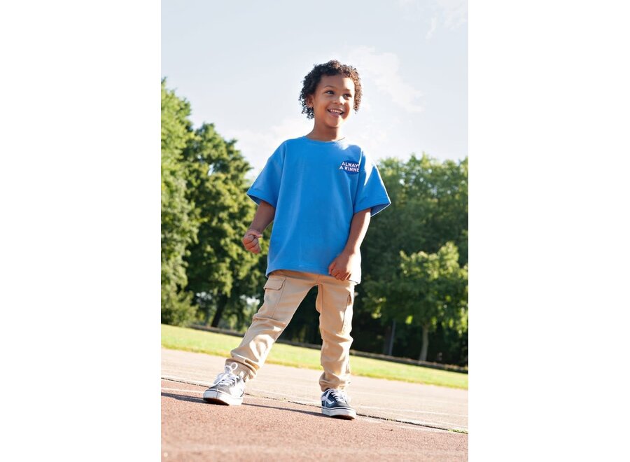 T-shirt - Run the Day - Blauw