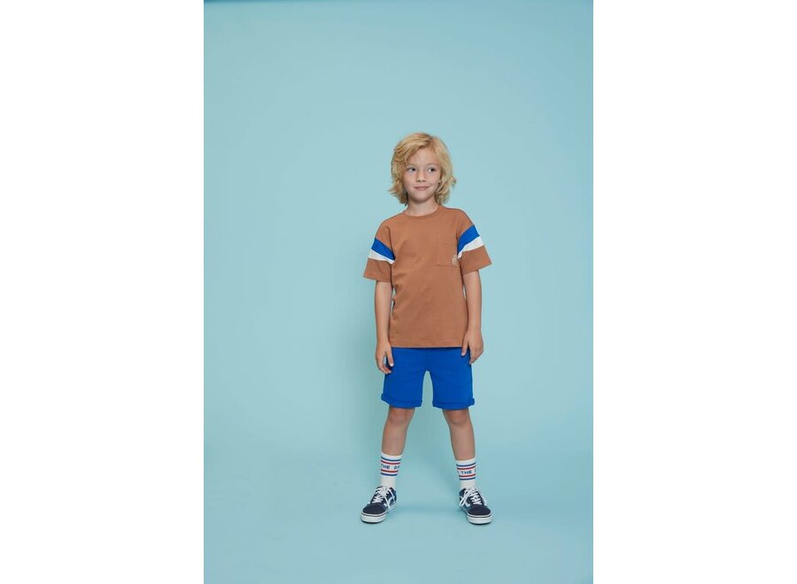 T-shirt oversized - Run the Day - Hazelnoot