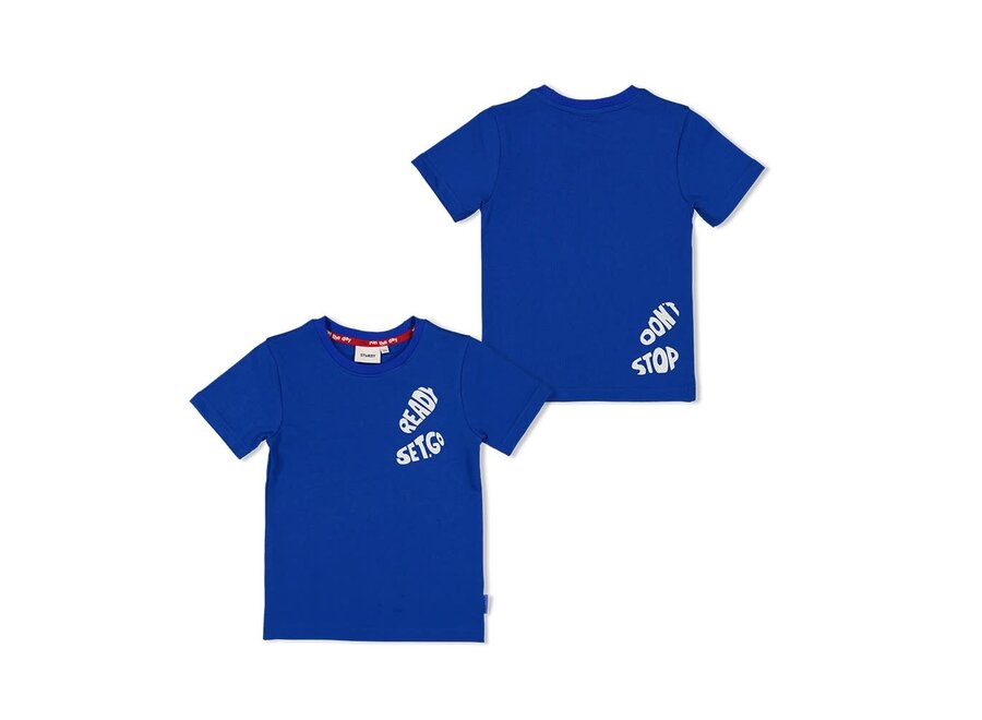 T-shirt - Run the Day - Kobalt