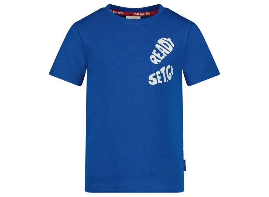 T-shirt - Run the Day - Kobalt