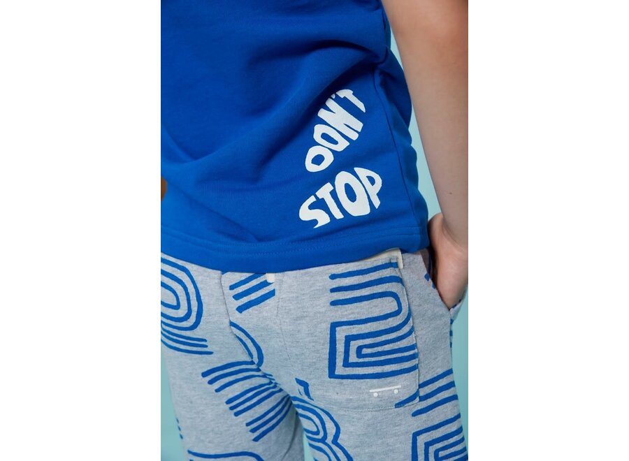 T-shirt - Run the Day - Kobalt