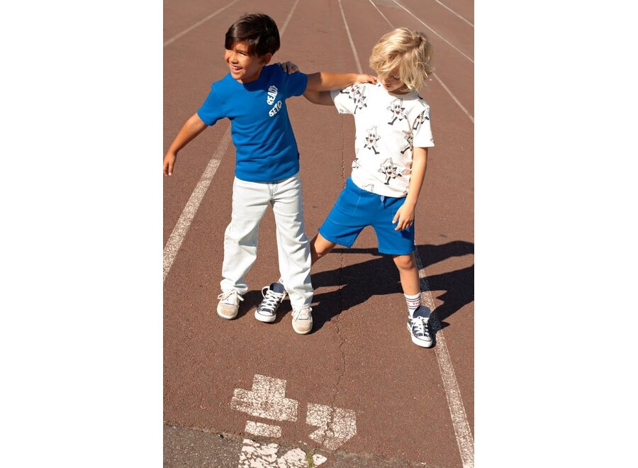 T-shirt - Run the Day - Kobalt