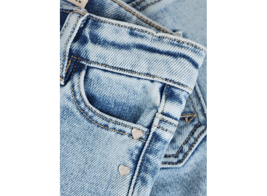 Denim Wide Fit Studs - Blue Denim