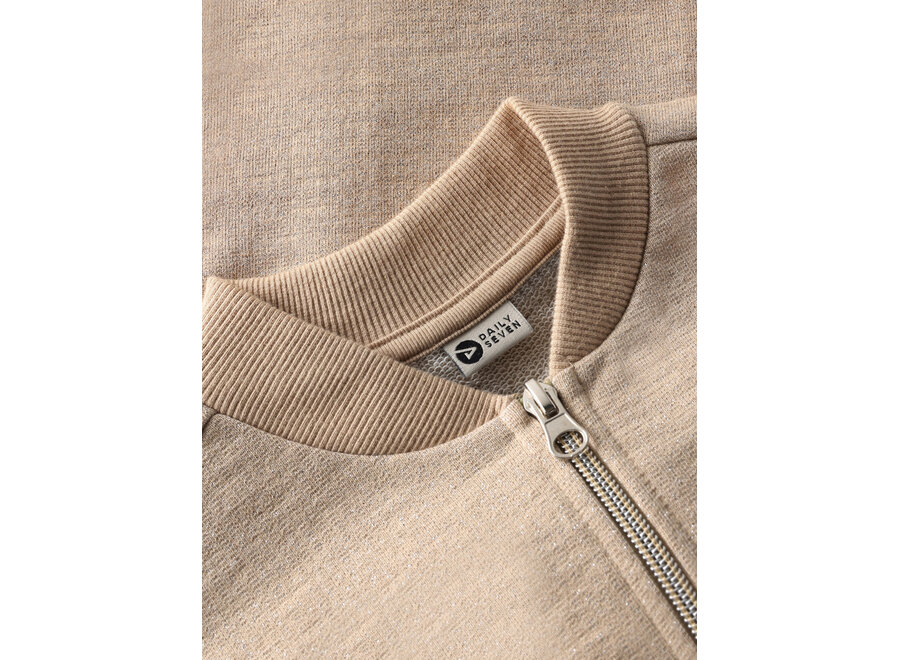 Sweat Jacket Glitter - Latte Sand