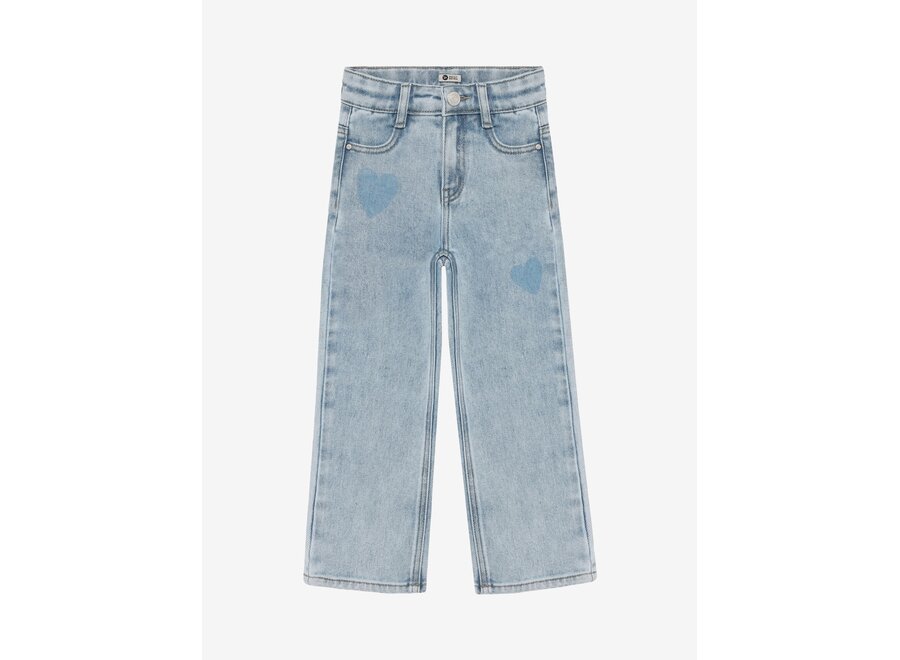 Denim Wide Fit Heart - Light Blue Denim