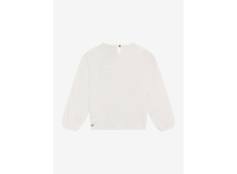 T-shirt Longsleeve Ruffle - Egret