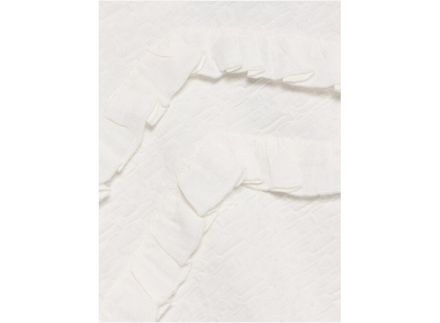 T-shirt Longsleeve Ruffle - Egret