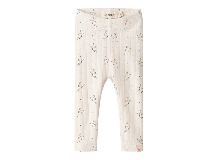 Legging Rachello bloemetje - Coconut Milk