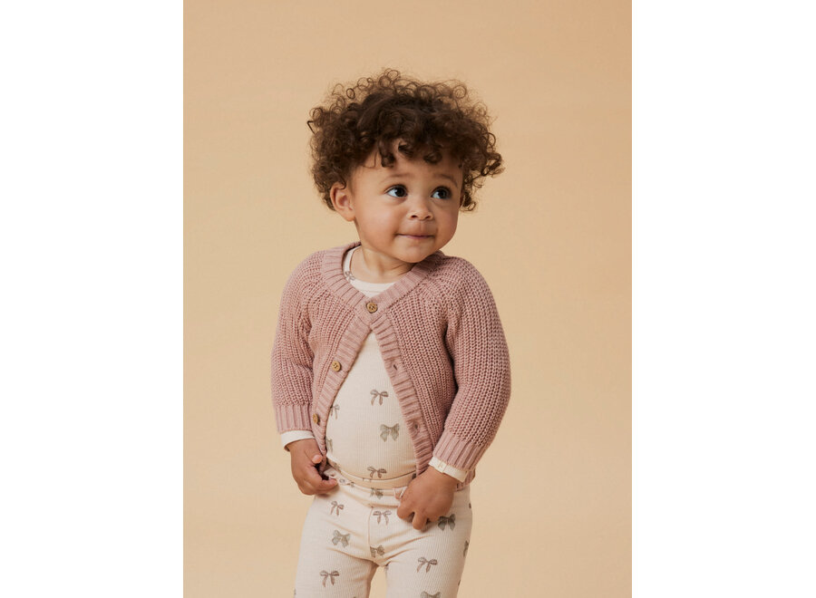 Knit Cardigan Emlen misty rose