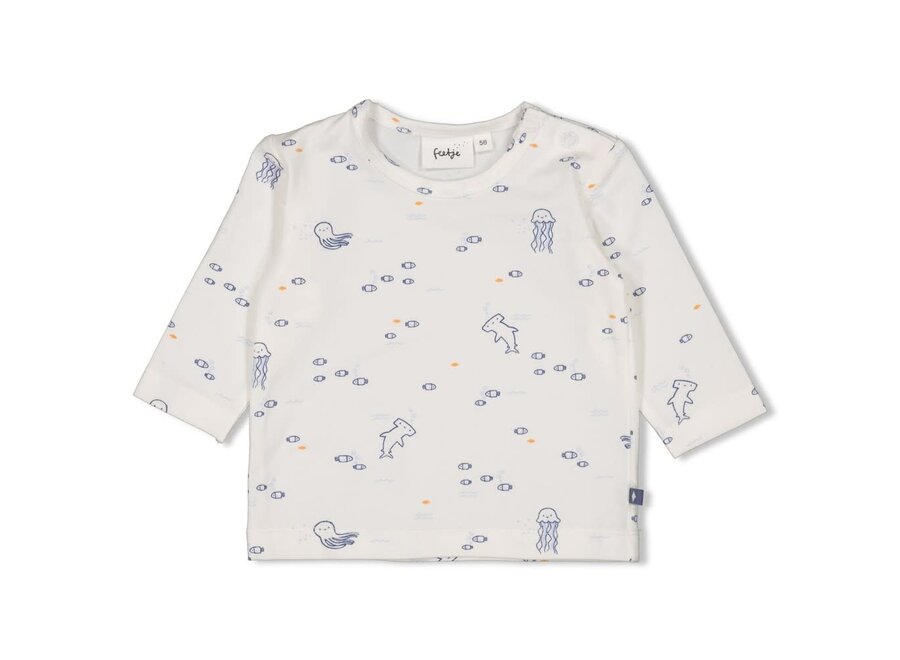 Longsleeve AOP - Blue Ocean - Offwhite