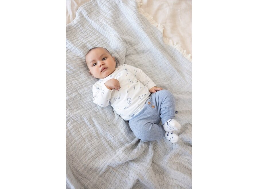 Longsleeve AOP - Blue Ocean - Offwhite