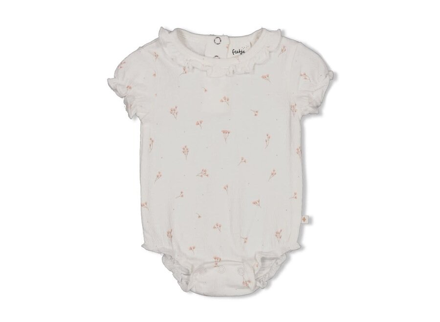 Romper crinkle AOP k/m - Delicate Flower - Offwhite