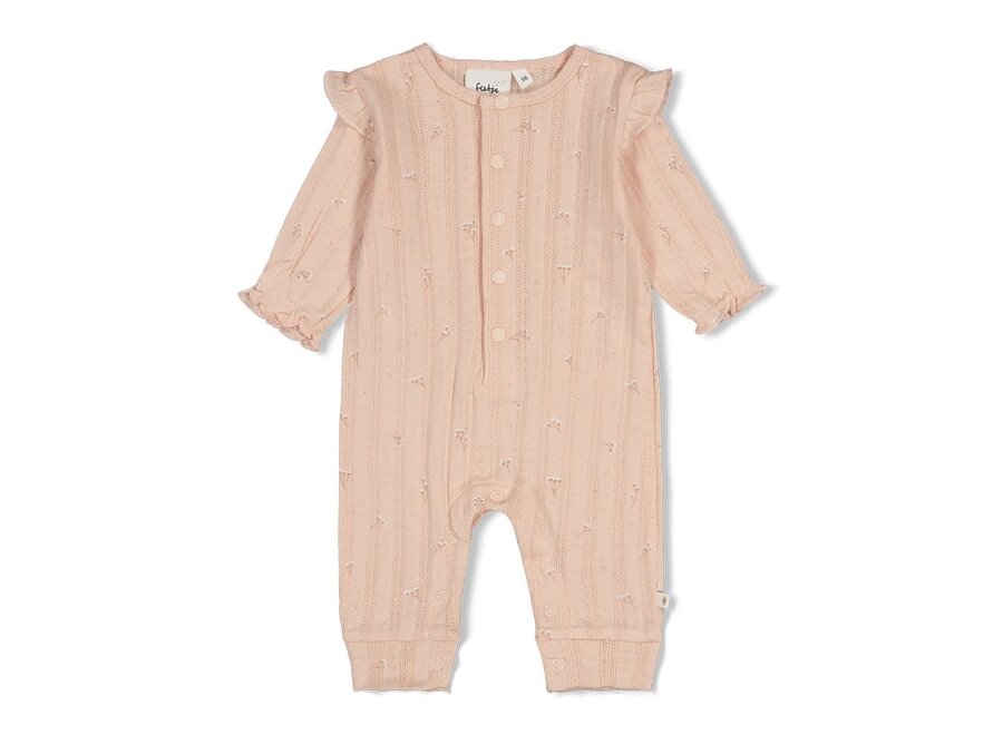 Pak pointelle rib AOP - Delicate Flower - Lichtroze