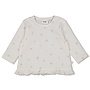 Longsleeve ruches crinkle AOP - Delicate Flower - Offwhite