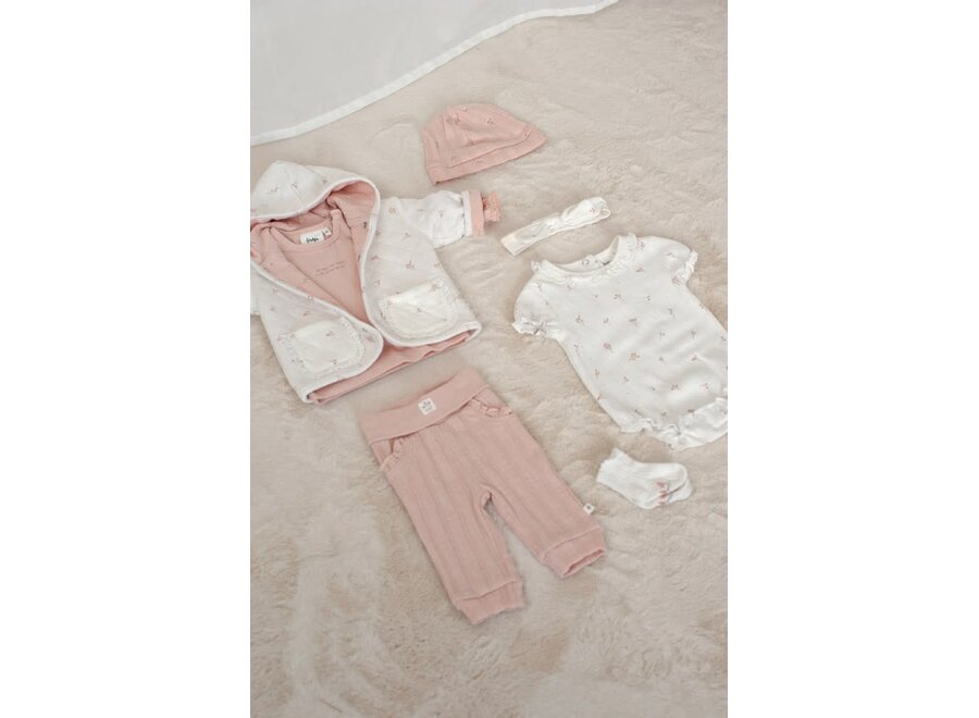 Omkeerbaar jasje met capuchon AOP - Delicate Flower - Offwhite