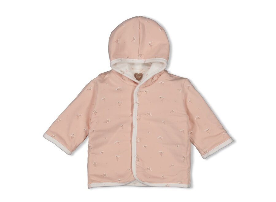 Omkeerbaar jasje met capuchon AOP - Delicate Flower - Offwhite