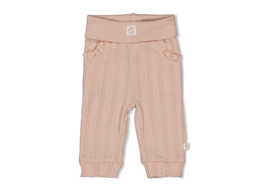 Broek pointelle rib - Delicate Flower - Lichtroze