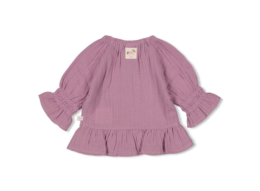 Longsleeve ruches mousseline - Flower Ranch - Violet