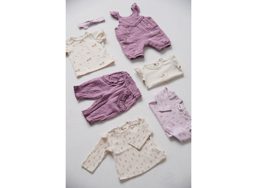 Jumpsuit mousseline AO embroidery - Flower Ranch - Violet