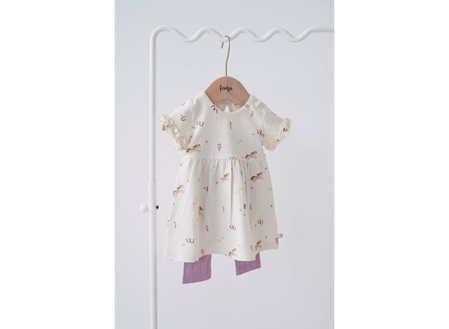 Legging pointelle rib - Flower Ranch - Violet