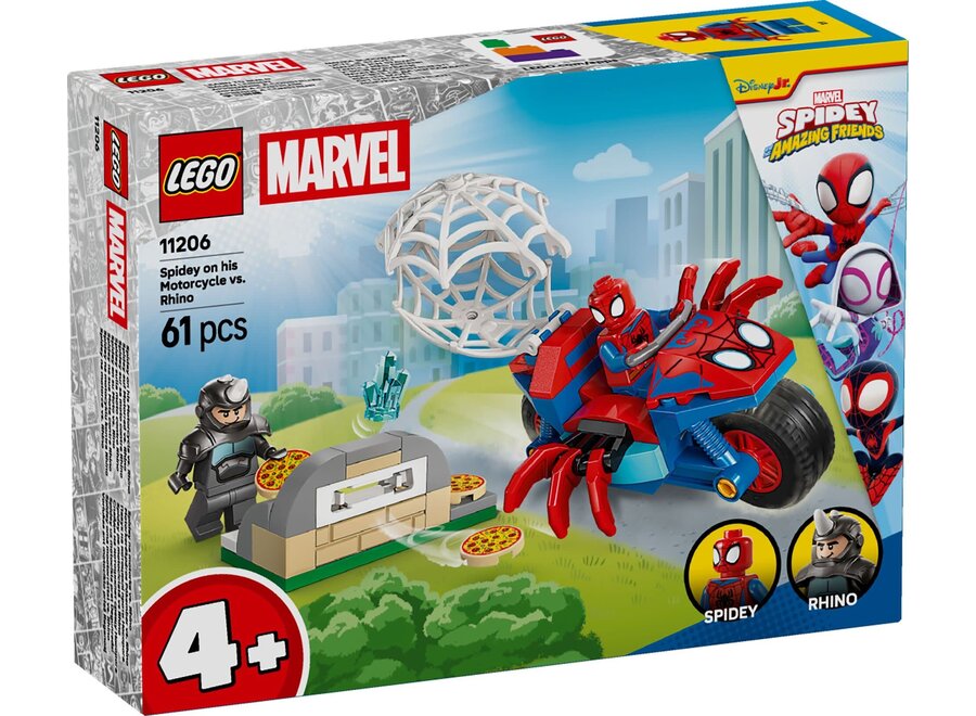 Lego Marvel - Spidey op zijn motor vs. Rhino