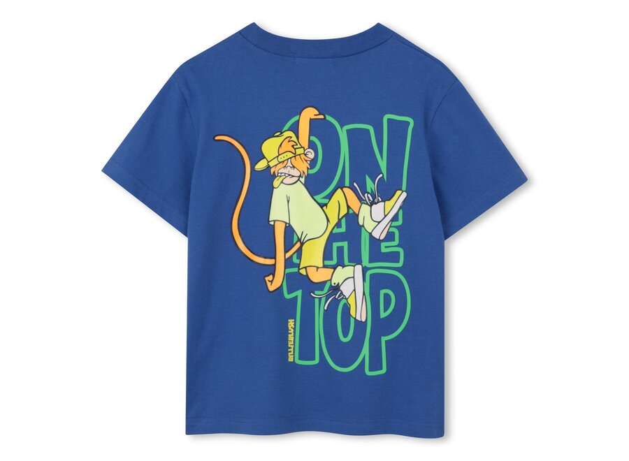 T-SHIRT KORTE MOUWEN - BLAUW