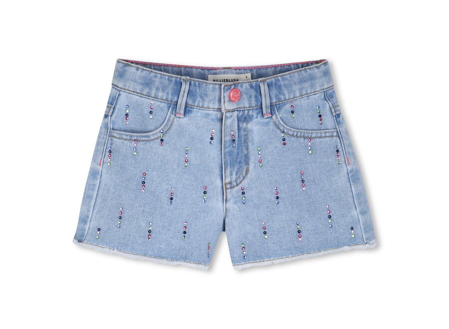 SPIJKERSHORT BERMUDA - Double Stone + Bleach