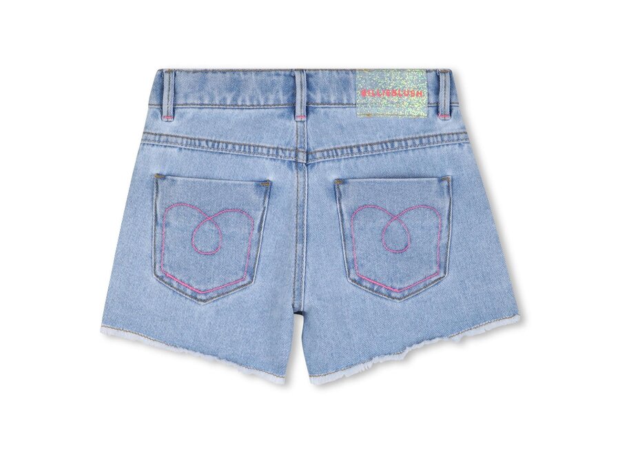 SPIJKERSHORT BERMUDA - Double Stone + Bleach