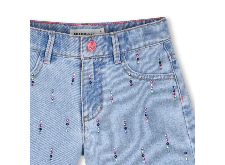 SPIJKERSHORT BERMUDA - Double Stone + Bleach