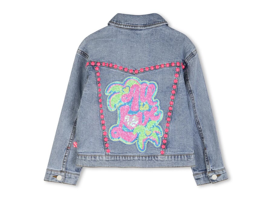 SPIJKERJAS | JEANSVEST - STONE