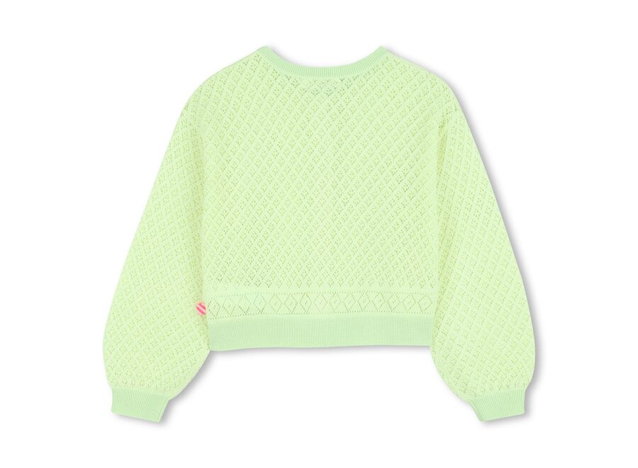VEST CARDIGAN TRICOT | GROENE CITROEN