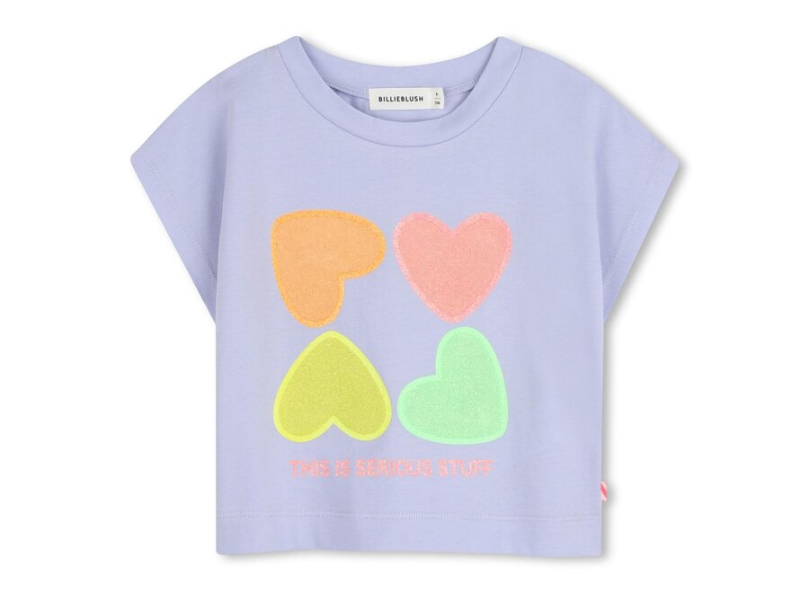 T-SHIRT ENGEL BLAUW | PAARS - HART