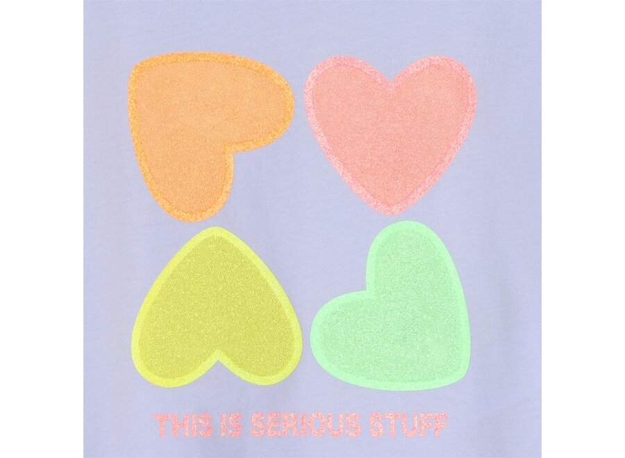 T-SHIRT ENGEL BLAUW | PAARS - HART