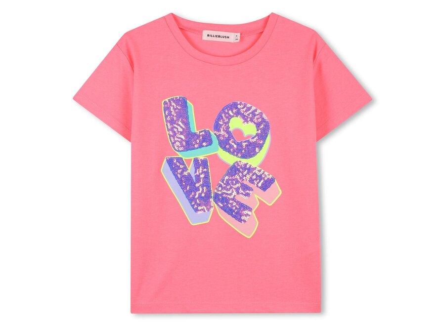 TEE-SHIRT FUCHSIA - LOVE